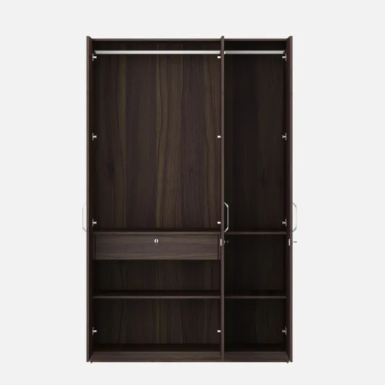 Kia 3 Door Wardrobe - Lyon Walnut