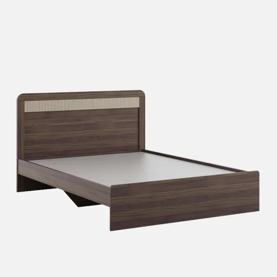 Kia King Bed Without Storage - Lyon Walnut