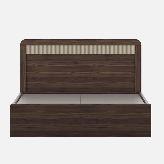 Kia King Bed Without Storage - Lyon Walnut