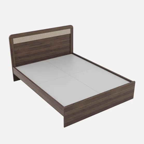 Kia King Bed Without Storage - Lyon Walnut