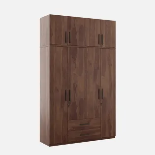 Lauren 4 Door Wardrobe Without Mirror With Loft -sheesham