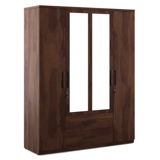 Kosmo Lauren 4 Door Wardrobe With Mirror-sheesham