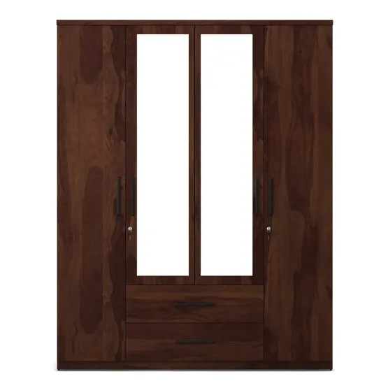 Kosmo Lauren 4 Door Wardrobe With Mirror-sheesham