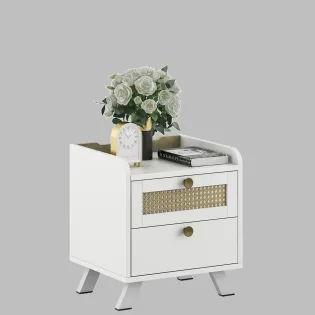 Lilly Bedside Table - Kingston White