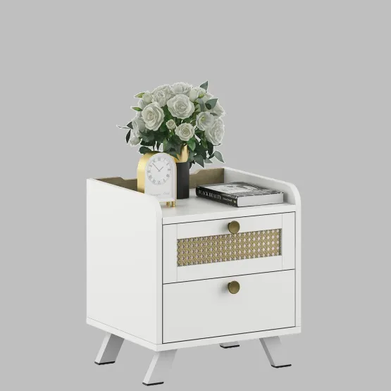 Kosmo Lilly  Bed Side Table - Kingston White