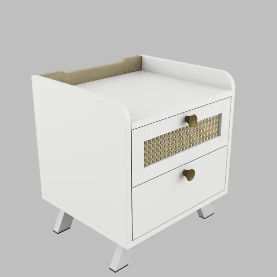 Kosmo Lilly  Bed Side Table - Kingston White