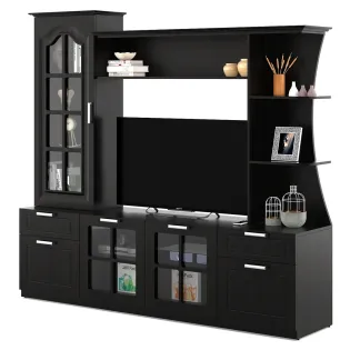 Kosmo Wall Unit Mandrin - Natural Wenge Woodpore