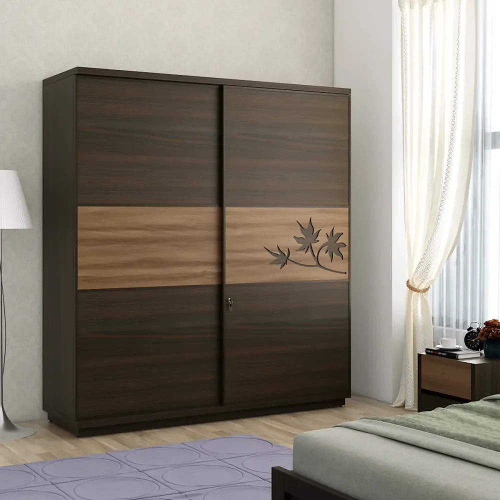 Kosmo Maple 2 Door Sliding Wardrobe - Fumed Oak (woodpore)