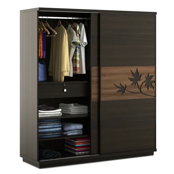 Kosmo Maple 2 Door Sliding Wardrobe - Fumed Oak (woodpore)