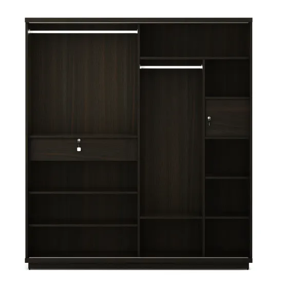 Kosmo Maple 2 Door Sliding Wardrobe - Fumed Oak (woodpore)