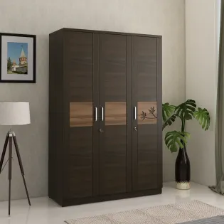 Kosmo Maple 3 Door Wardrobe - Fumed Oak (woodpore)