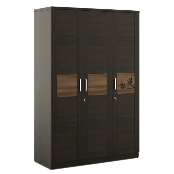 Kosmo Maple 3 Door Wardrobe - Fumed Oak (woodpore)