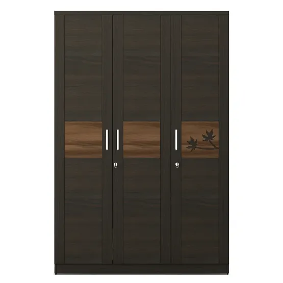 Kosmo Maple 3 Door Wardrobe - Fumed Oak (woodpore)