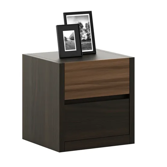 Kosmo Maple Bed Side Table - Fumed Oak (woodpore)