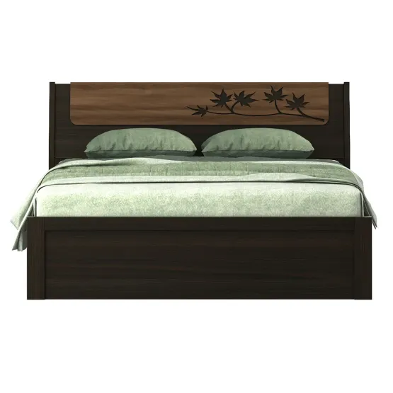 Kosmo Maple V3 King Bed With 3/4th Lift On Storage - Fumed Oak (woodpore)