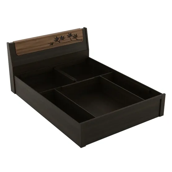 Kosmo Maple V3 King Bed With 3/4th Lift On Storage - Fumed Oak (woodpore)