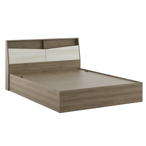 Kosmo Martin Queen Bed With 3/4  Lifton - Lyon Walnut