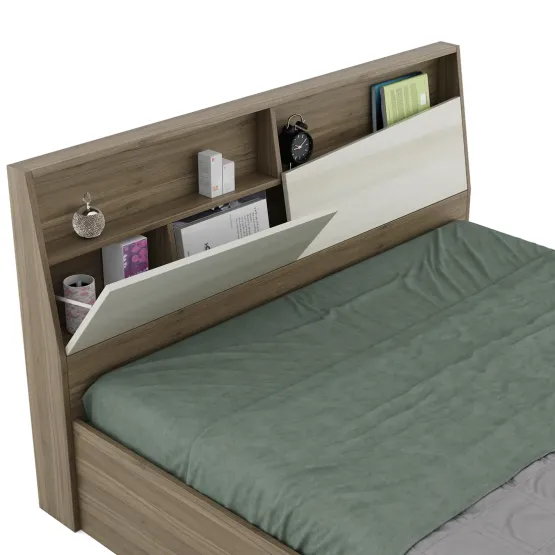 Kosmo Martin King Bed With 3/4  Lifton - Lyon Walnut