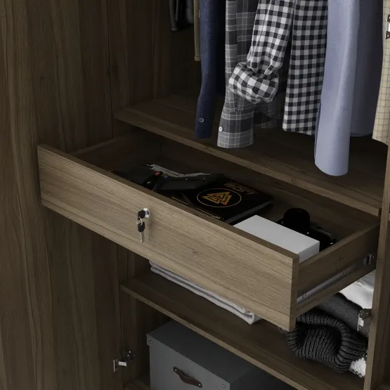 Kosmo Martin 3 Door Wardrobe -lyon Walnut