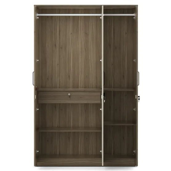 Kosmo Martin 3 Door Wardrobe -lyon Walnut