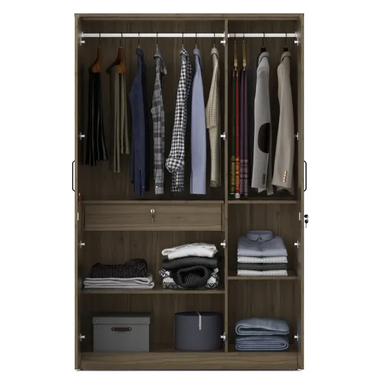 Kosmo Martin 3 Door Wardrobe -lyon Walnut