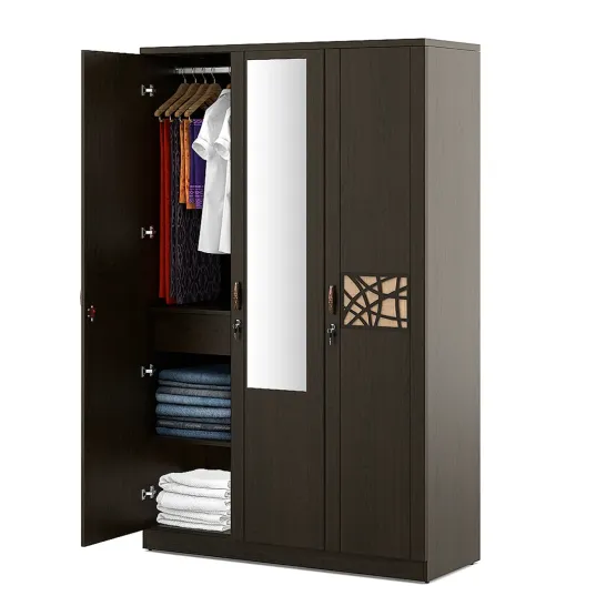 Mayflower 3 Door Wardrobe With Mirror - Vermount Woodpore