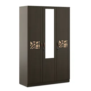 Mayflower 3 Door Wardrobe With Mirror - Vermount Woodpore