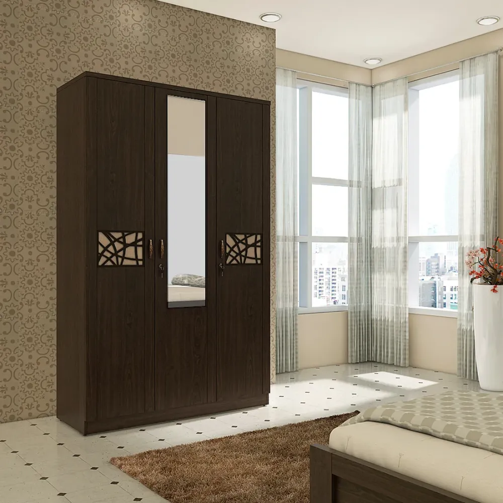 Mayflower 3 Door Wardrobe With Mirror - Vermount Woodpore