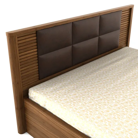 Modena King Bed 3/4 Lifton Storage - Nature Teak