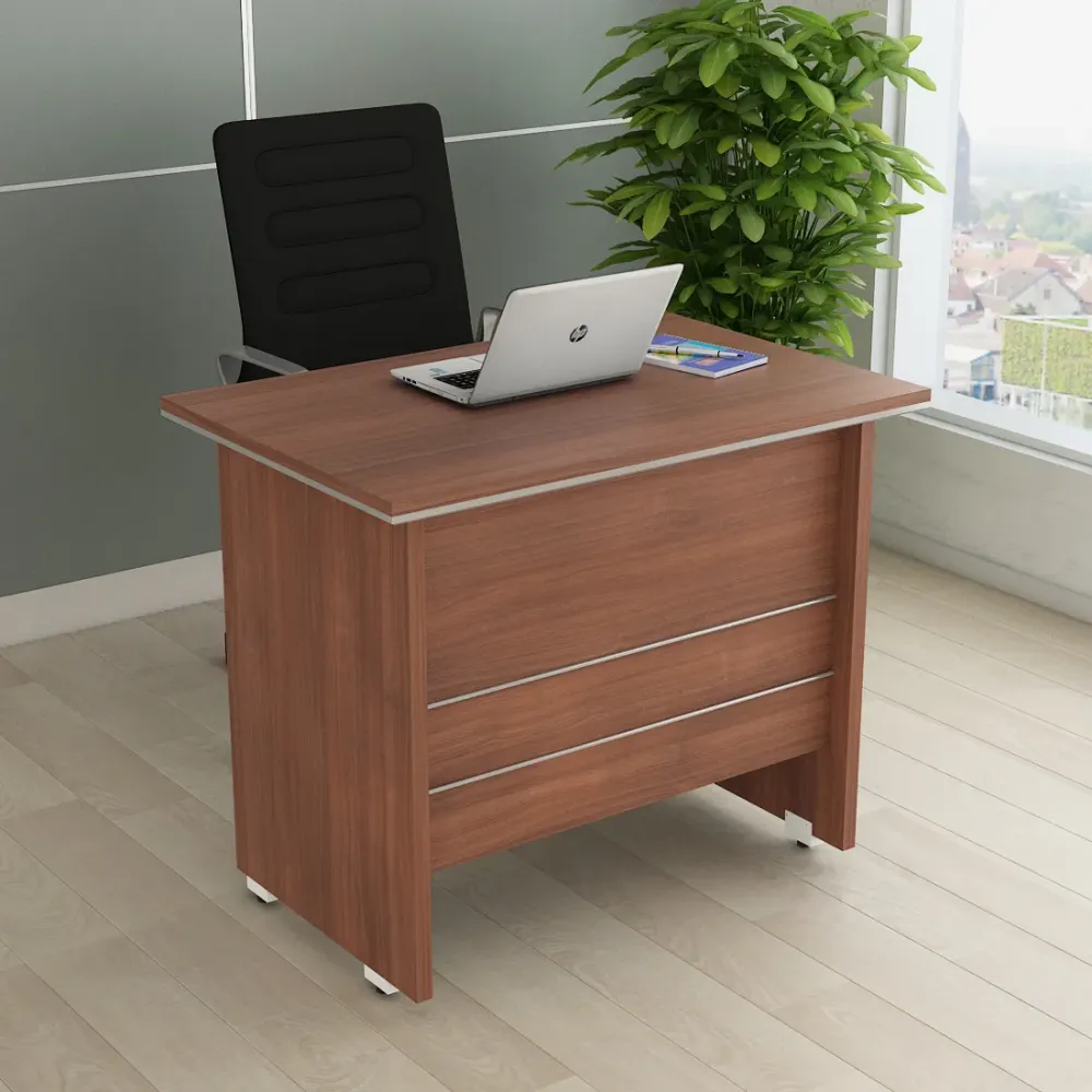 Nova Desking Office Table 900(w)x600(d)x750(h) - Walnut Rigato