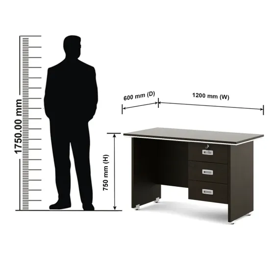 Nova Integra Office Table 1200(w)x600(d)x750(h) Wt 3d - Vermount