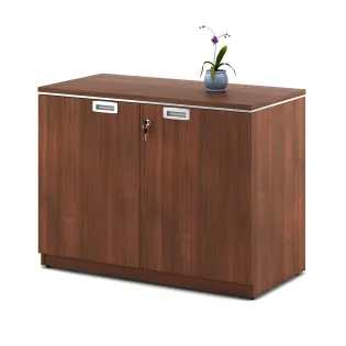 Nova Low Height Storage 900(w)x450(d)x675(h) - Walnut Rigato