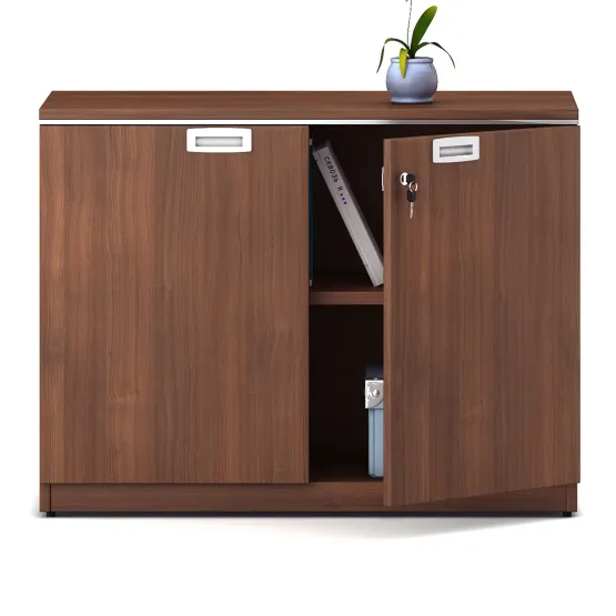 Nova Low Height Storage 900(w)x450(d)x675(h) - Walnut Rigato