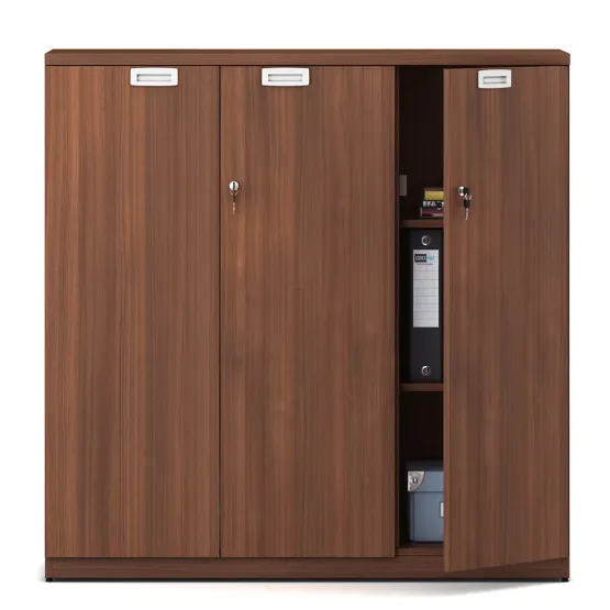 Nova Mid Height Storage 1200(w)x450(d)x1200(h) - Walnut Rigato