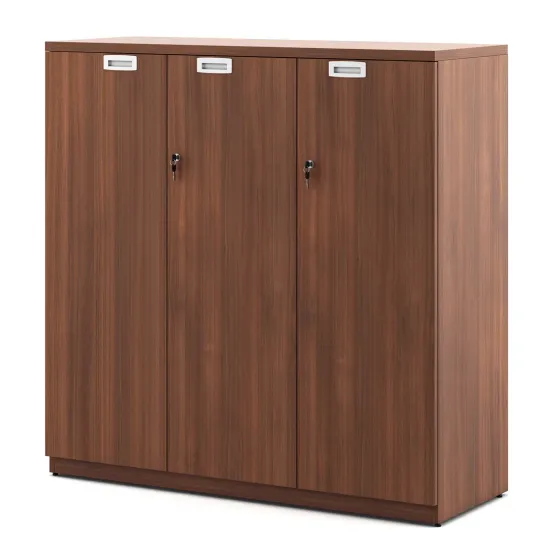 Nova Mid Height Storage 1200(w)x450(d)x1200(h) - Walnut Rigato