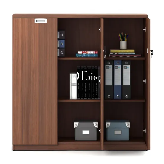 Nova Mid Height Storage 1200(w)x450(d)x1200(h) - Walnut Rigato