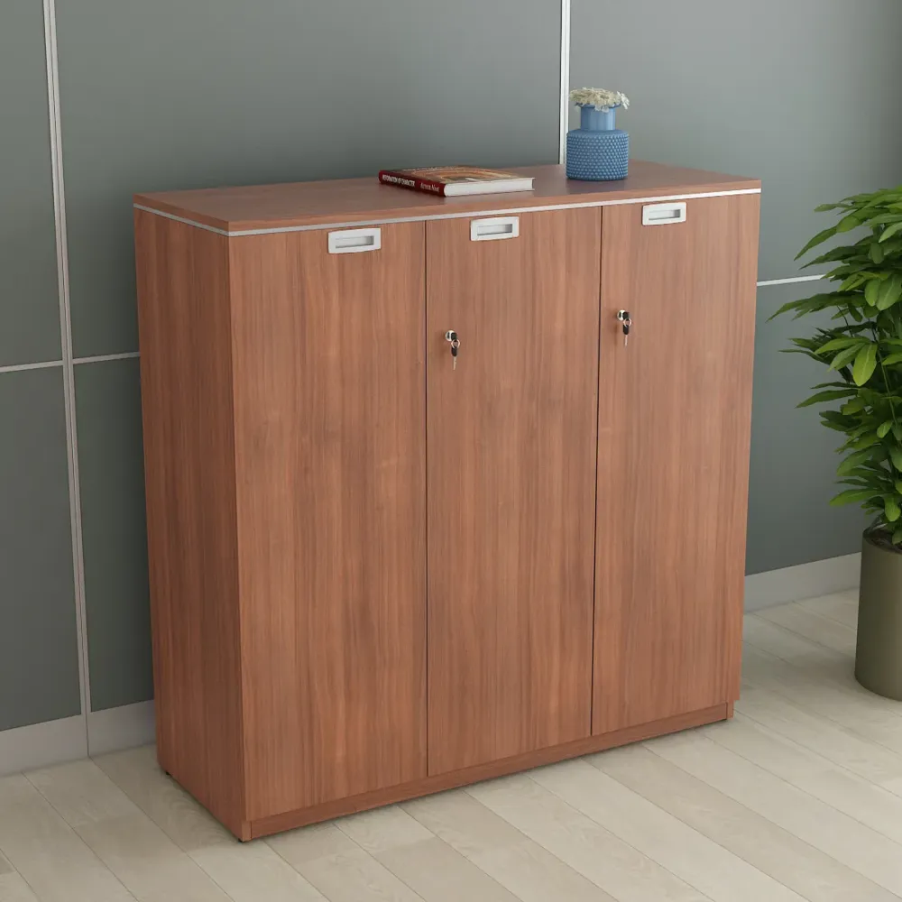 Nova Mid Height Storage 1200(w)x450(d)x1200(h) - Walnut Rigato