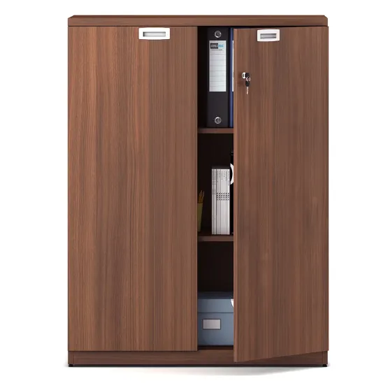 Nova Mid Height Storage 900(w)x450(d)x1200(h) - Walnut Rigato