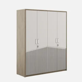 Nora 4 Door Wardrobe Without Mirror - Lyon Walnut