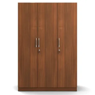 Kosmo Optima 3 Door Wardrobe - Walnut Rigato