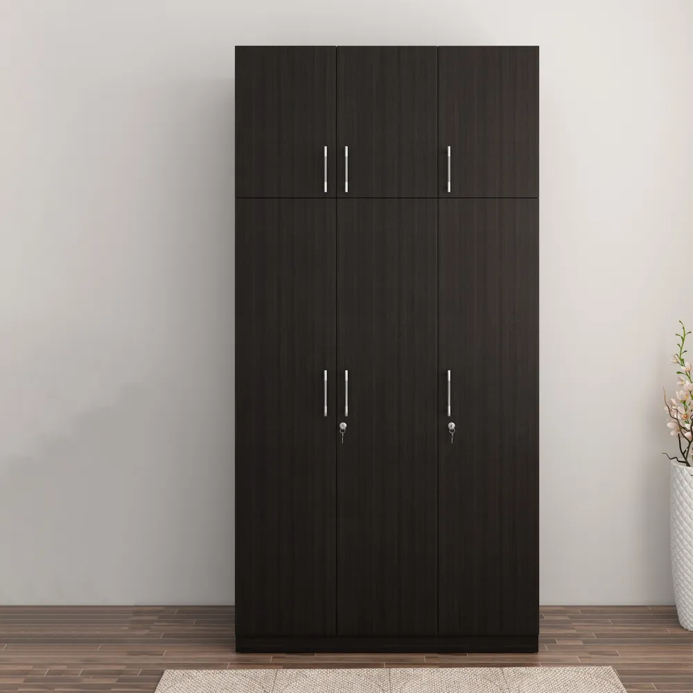 Optima 3 Door Wardrobe With Loft - Natural Wenge