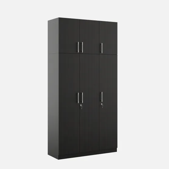 Optima 3 Door Wardrobe With Loft - Natural Wenge