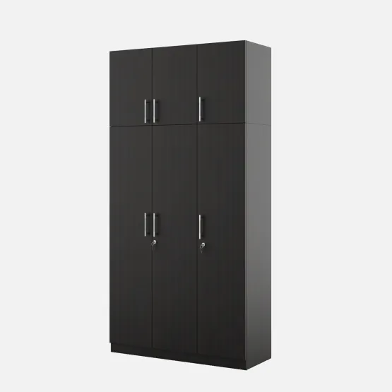 Optima 3 Door Wardrobe With Loft - Natural Wenge