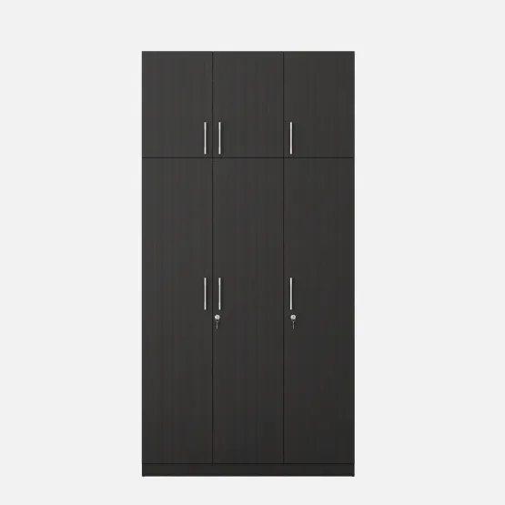 Optima 3 Door Wardrobe With Loft - Natural Wenge