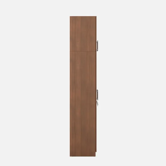 Optima 3 Door Wardrobe With Loft - Walnut Rigato