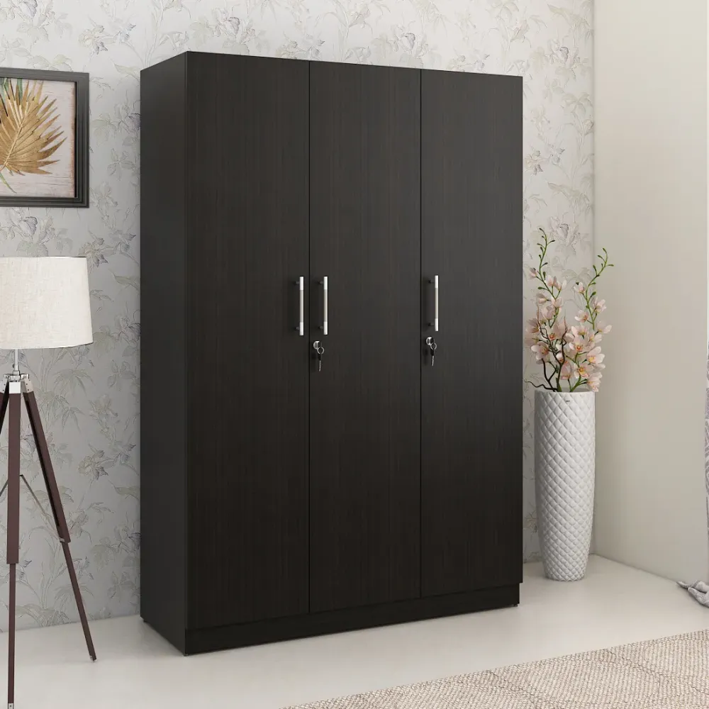 Kosmo Optima 3 Door Wardrobe - Natural Wenge