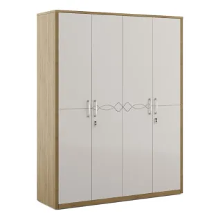 Pearl 4 Door Wardrobe- Ceramic High Gloss