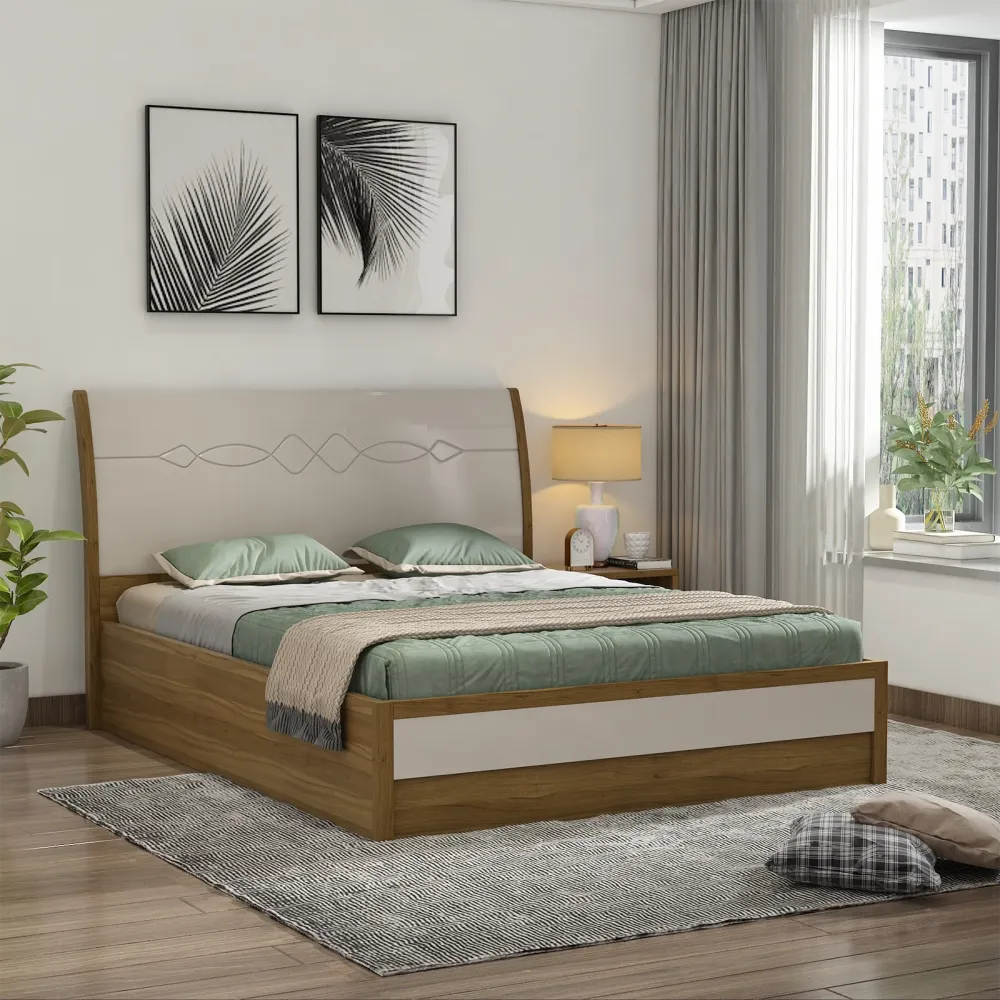 Kosmo Pearl V2 Queen Bed With 3/4th Lifton- Ceramic High Gloss