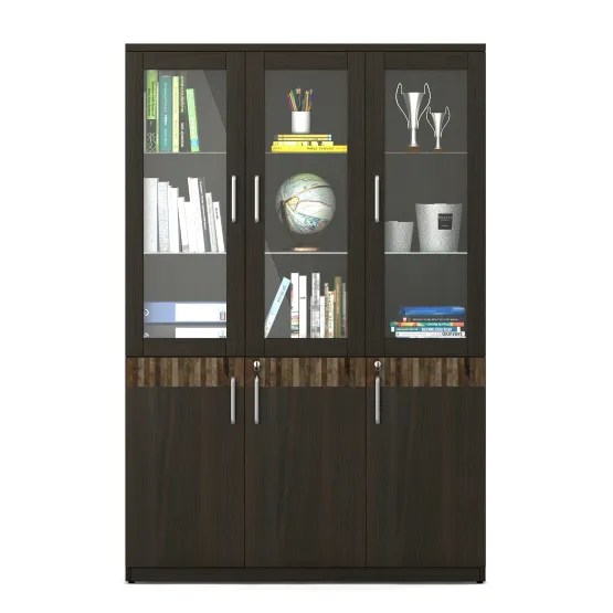 Prestige Book Case 1200(w)x450(d)x1800(h) - Fumed Oak