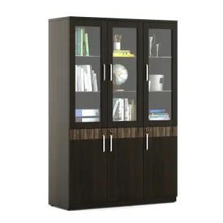 Prestige Book Case 1200(w)x450(d)x1800(h) - Fumed Oak